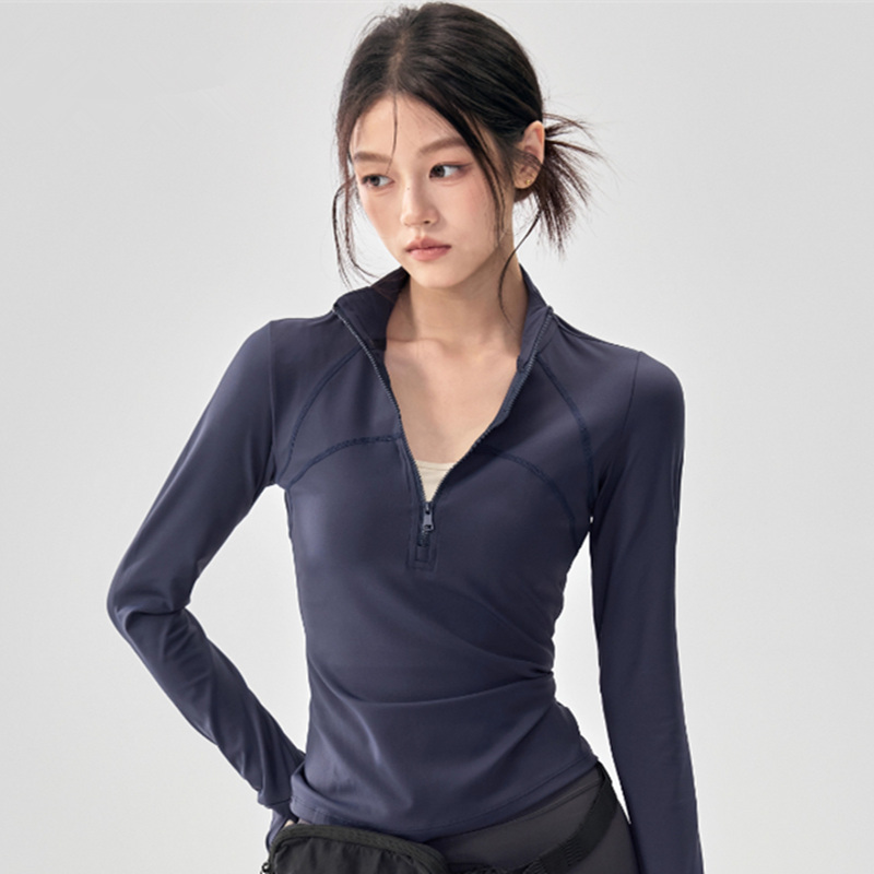 IuIu秋冬加绒瑜伽服紧身上衣长袖