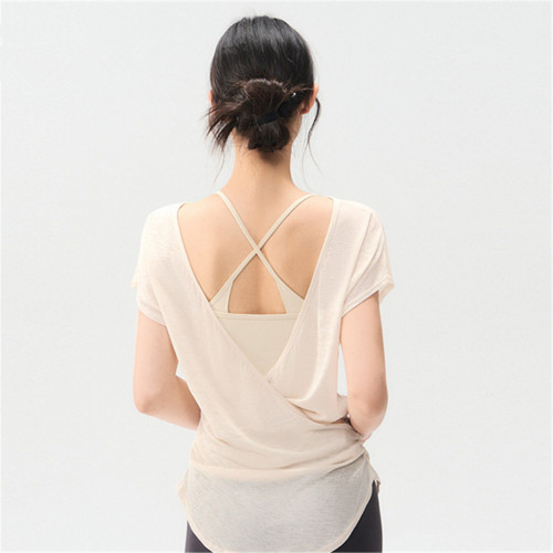 IUIUYOGO慵懒风健身瑜伽服短袖女