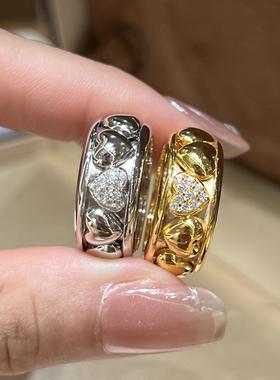 爱心戒指中古vintage可转动设计