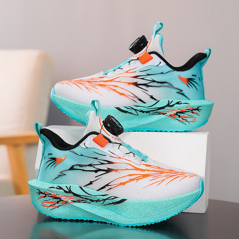 回力夏季男童透气单网鞋2026新款儿童纽扣运动老爹鞋中大童跑步鞋