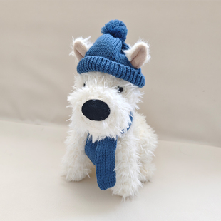 西高地狗狗毛绒玩具公仔玩偶可爱苏格兰梗小狗布娃娃女孩生日礼物