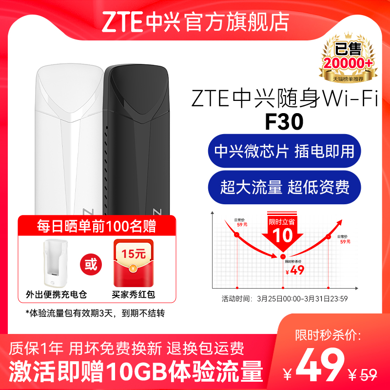 ZTE中兴F30免插卡随身Wi-Fi