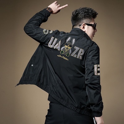 欧洲站2025春秋季新款男士薄款高端夹克外套休闲潮流春款上衣男款