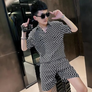 夏季韩版时尚套装男士潮流帅气短袖短裤两件套衣服男装社会一整套