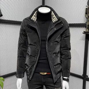 男士羽绒服冬季2026年新款潮牌修身亮面轻薄保暖休闲外套短款新款