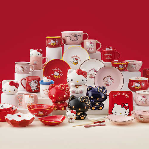 HelloKitty陶瓷水杯可爱餐具合集