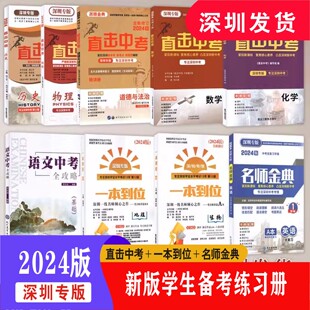 2025版深圳专版 直击中考数学物理化学历史道德与法治中考英语名师金典 深圳中学中考总复习九年级初三学生专项训练一本到位