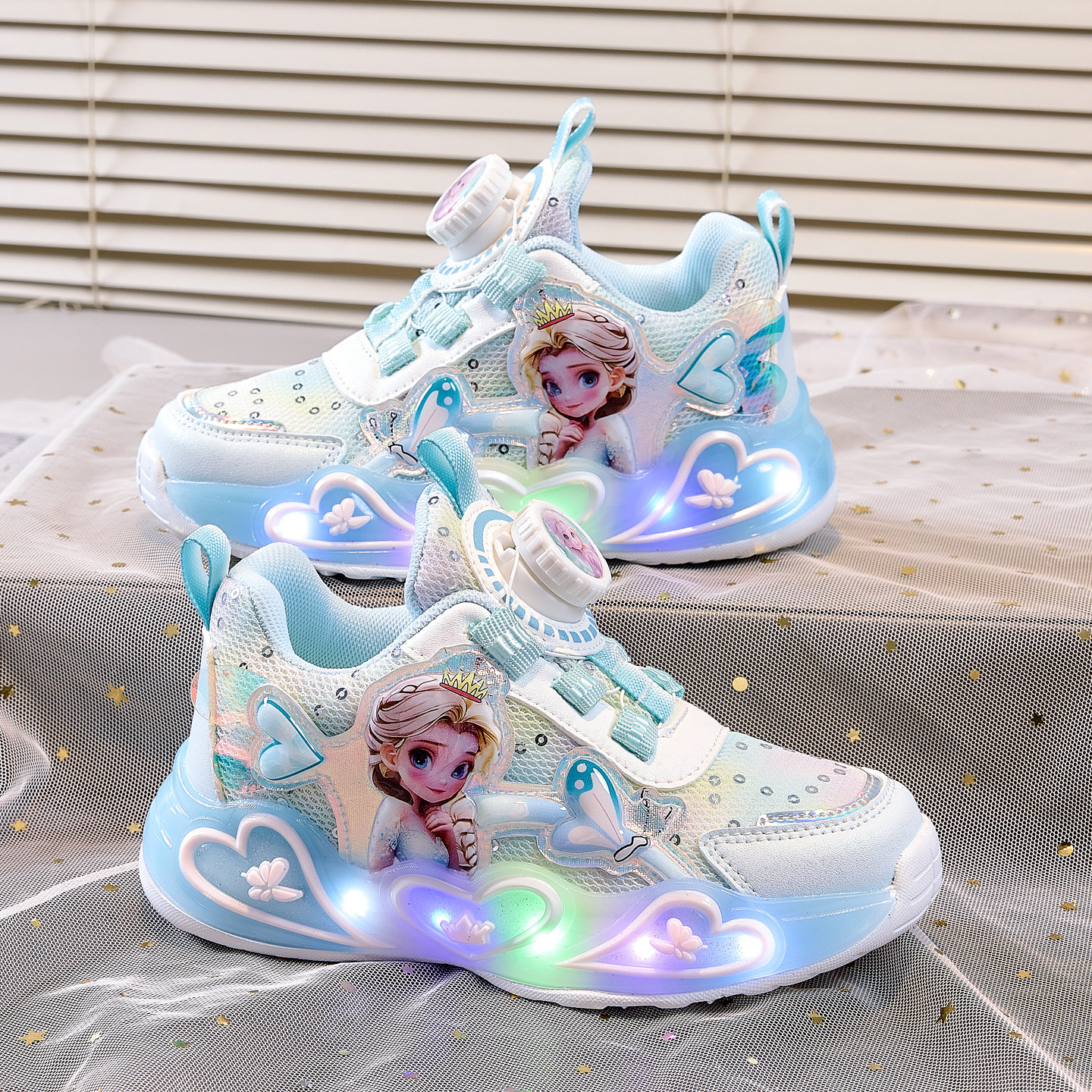 亮灯儿童公主鞋女童运动鞋2025秋季新款女孩网鞋发光鞋加绒二棉鞋,童鞋/婴儿鞋/亲子鞋,运动鞋,淘宝优惠券,粉丝福利购,淘宝优惠卷