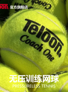 TELOON天龙网球专业训练发球机用球初学高弹superX无压球CoachOne