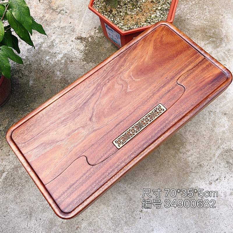 实木茶盘整块胡桃木新中式功夫茶具简约家用轻奢现代红木茶台