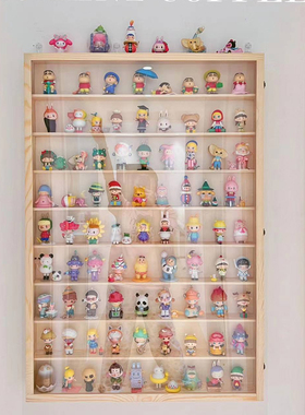 盲盒展示架收纳盲盒墙泡泡玛特娃娃收纳柜防尘手办展示柜挂墙定制