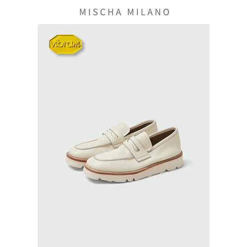 Vibram超轻厚底鹿皮乐福鞋