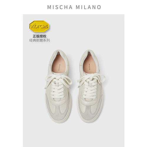 【爱上走路】mischa&vibram 2025新款鹿皮德训鞋女厚底休闲板鞋