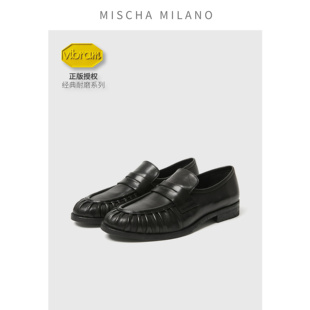 一脚蹬休闲小皮鞋 意大利mischa&vibram 女 乐福鞋 2026超火 新款