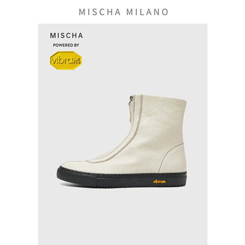 【湿冰止滑】防泼水鹿皮mischa&vibram2026新款短靴女 厚底马丁靴