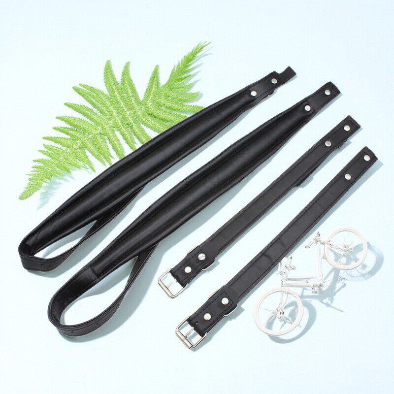 F-24手风琴背带一对装16-120贝斯黑色炫酷1对皮质防水可调节肩带