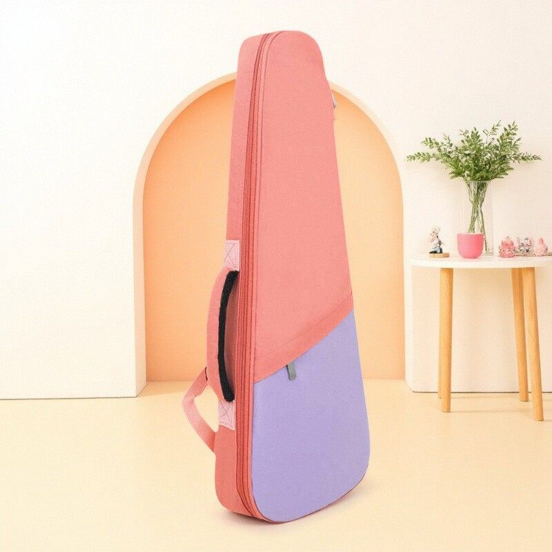 26寸/27寸尤克里里小吉他包加棉防水琴包亮粉红+水晶紫双肩背包
