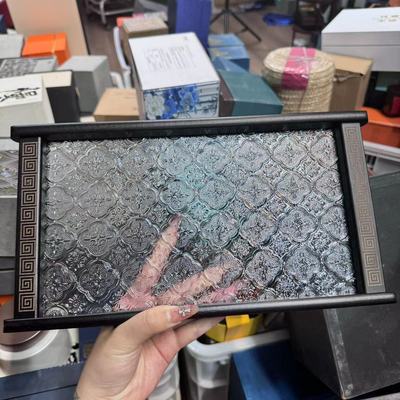 【直播专属】透明海棠花长方形托盘3504