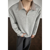 春季 HT26206 新款 华棉270G长袖 2025 港风内景大码 T恤M 特P20