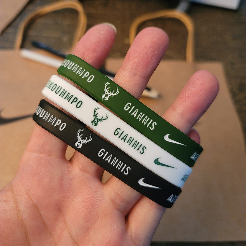 nba篮球星字母哥运动手环男女学生潮流时尚个性复古硅胶手链腕带