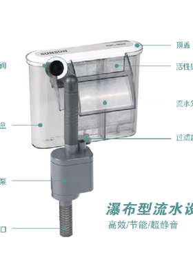 森森HBL-302/303过滤器三合一水族箱过滤器壁挂式小型过滤器