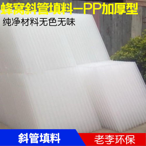 PP白色品质热卖六角蜂窝斜管填料