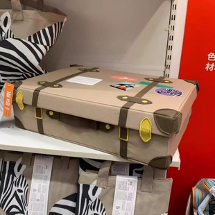 IKEA宜家桑罗帕瑞行李儿童玩具收纳箱储物箱收纳整理盒卡通布艺盒