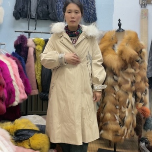 2025新款进口狐狸毛皮草外套女中长款年轻时尚百搭显瘦皮毛一体