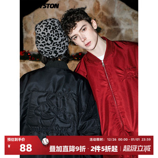 MANYSTON美式 棒球服 高街休闲外套飞行员夹克情侣装