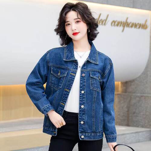 牛仔外套女大码韩版宽松牛仔褂潮