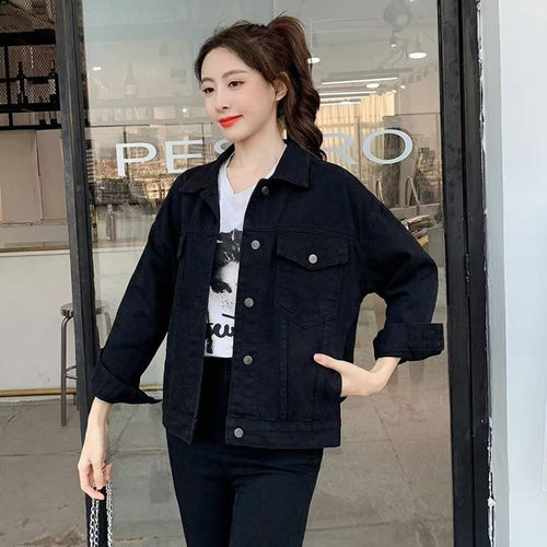 春秋牛仔外套女士新款宽松上衣潮
