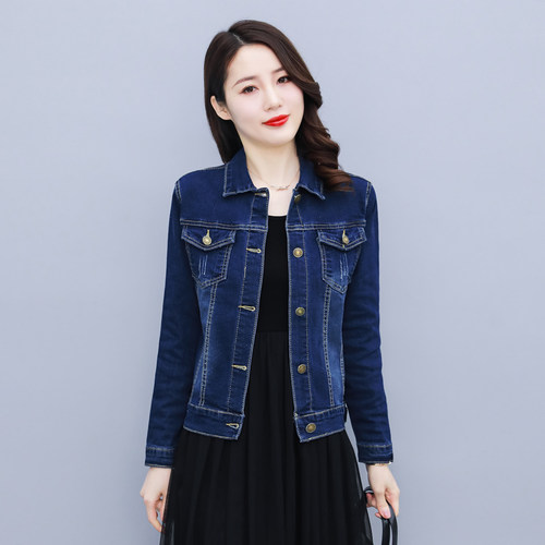 网红爆款牛仔外套女显瘦大码短款
