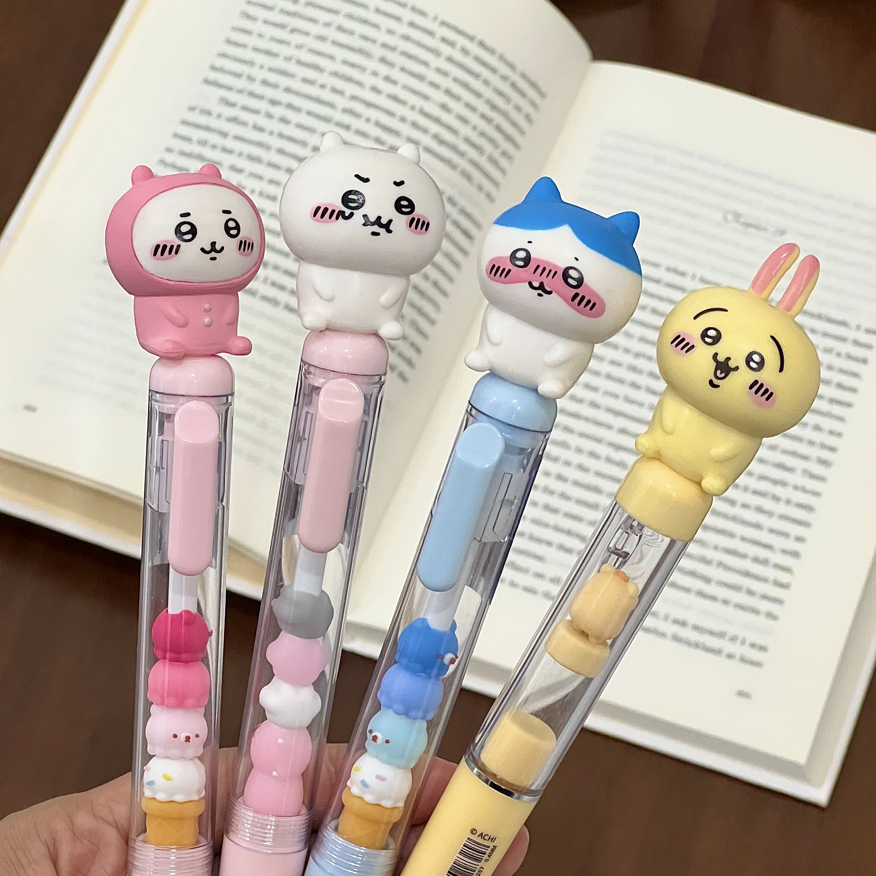 chiikawa吉伊卡哇串串笔高颜值少女心学生按动中性笔刷题签字黑笔