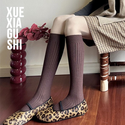 美拉德风～真抽条柔暖羊毛小腿袜