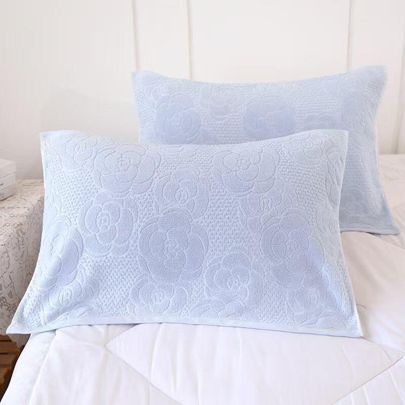 纯棉毛圈枕巾家用成人枕头巾男女通用防头油防滑不起球不脱落垫巾