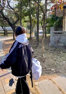 2024春秋新款美式潮牌复古飞行员字母刺绣夹克男女同款外套棒球服