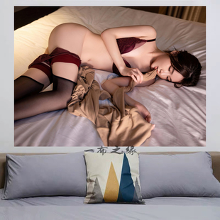 挂布背景布性感美女墙布画宿舍房间改造床头布置挂毯网红装饰遮丑