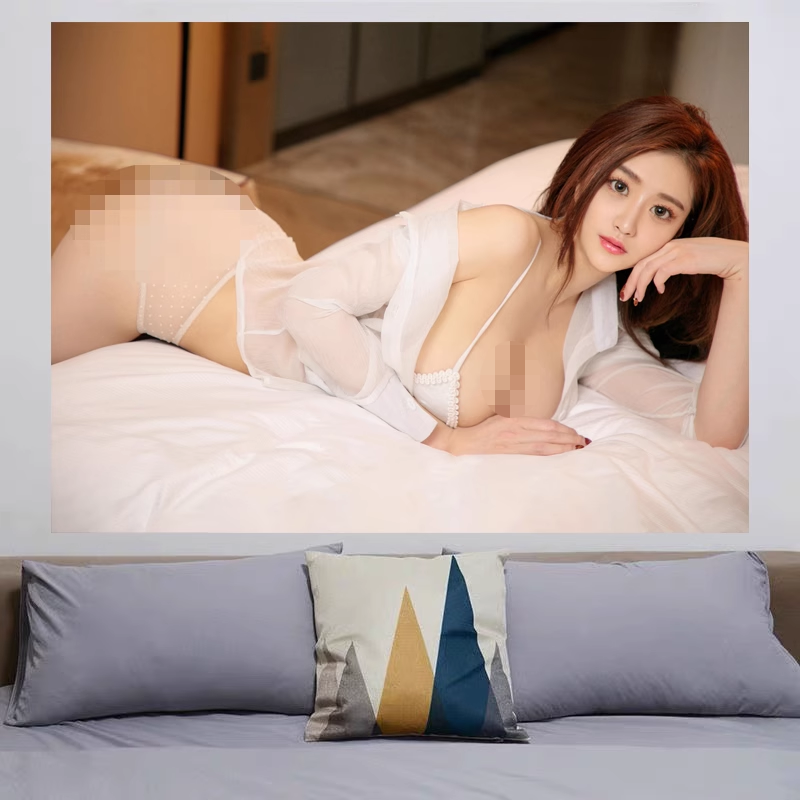 性感美女横版卧室挂布背景布墙布宿舍床头布置墙挂毯房间网红装饰
