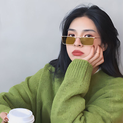 窄框墨镜女高级感ins小脸太阳镜