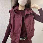 外套新款 2025秋季 宽松显瘦潮流连帽马甲女 短款 无袖 冲锋衣韩版 爆款