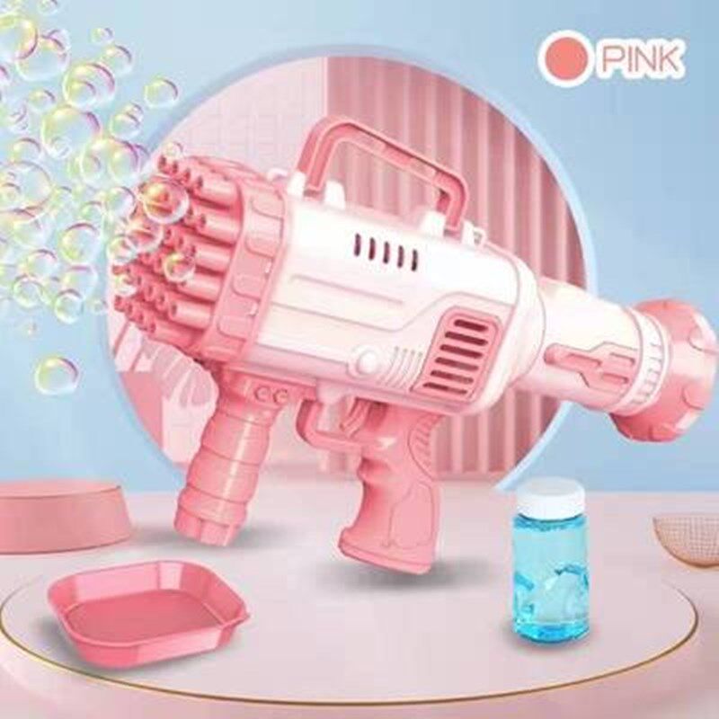 NEW 36 HOLE GATLING BUBBLE GUN CONCENTRATE KIDS TOYS INTERNET RED 32 HOLE HANDHELD ELECTRIC FAN BUBBLE BLOWER