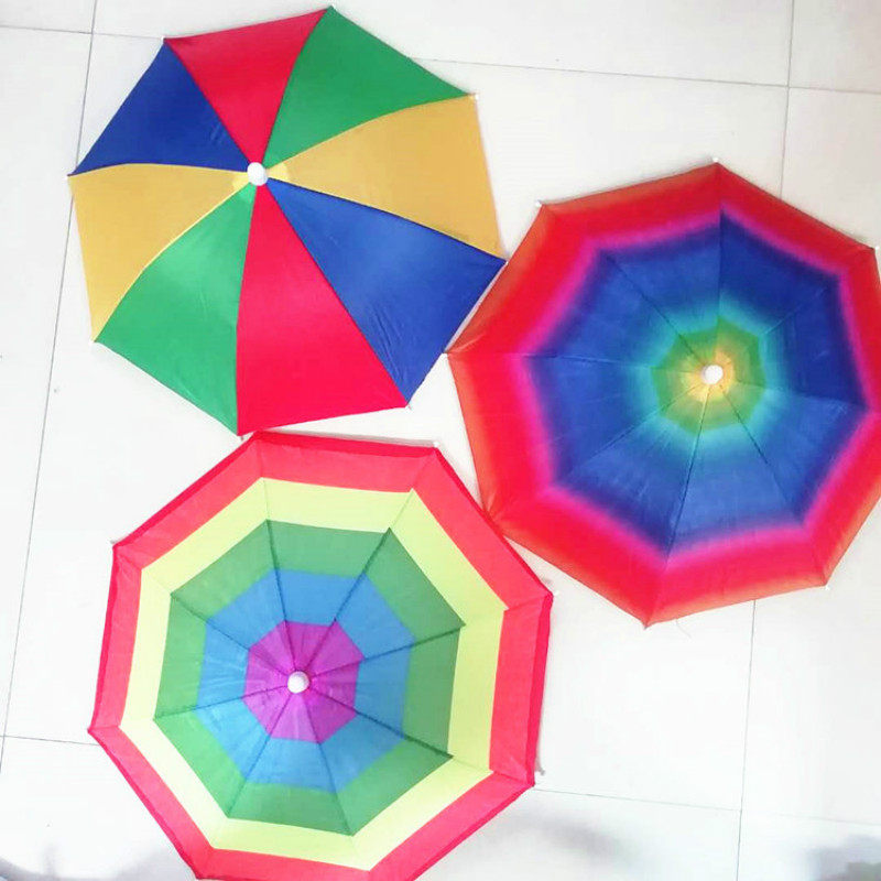 儿童伞帽钓鱼帽子头戴式遮阳雨伞图片