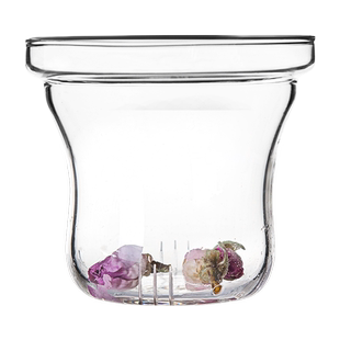 雅集玻璃杯壶过滤内胆杯盖耐热玻璃杯花茶壶内胆茶具配件手工茶漏