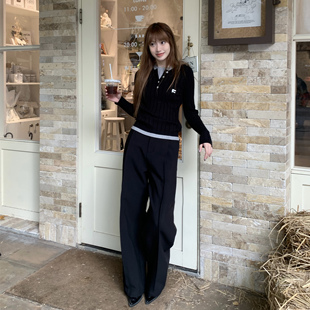 裤 OCEAN 天丝羊毛气质直筒高级拖地宽松阔腿秋冬西装 25AW OUT