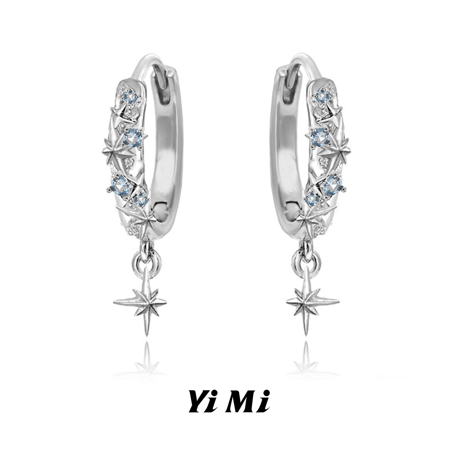 YiMi亦米原创高级感星芒耳扣轻奢冷淡风格锆石耳环小众金属感耳饰,饰品/流行首饰/时尚饰品新,耳环,淘宝优惠券,粉丝福利购,淘宝优惠卷