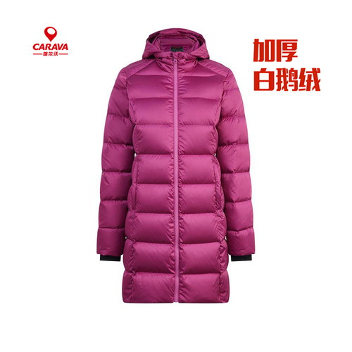 鹅绒中长款羽绒服CARAVA/喀尔沃