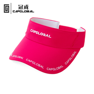 冠戒2025新款户外男女款马拉松跑步速干排汗空顶帽防紫外线插眼镜