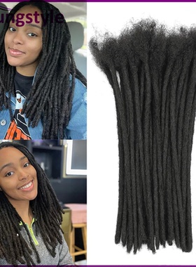 Brazilian Human Hair Dreadlock Locs 0.6cm  Dreads Extensions