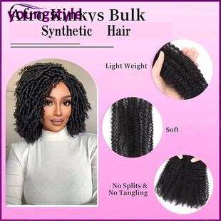 Bulk Braiding Afro Curly hair For human Kinky Peruvian