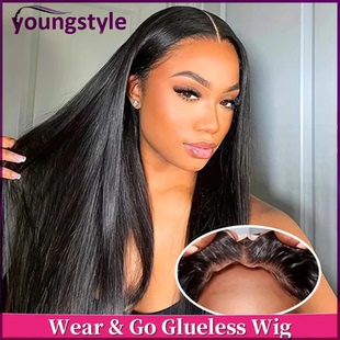 wear and go glueless wig straight brazilian human hair wigs
